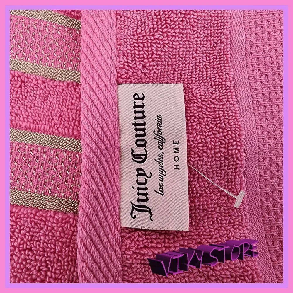 💖 NWT Juicy Couture Pink Beach Towel 100% Cotton 28x54 #7224 💖